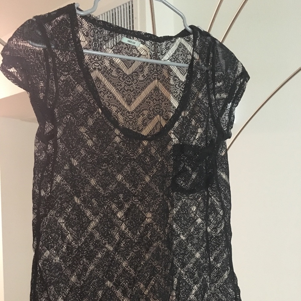 See through black urban outfitter top